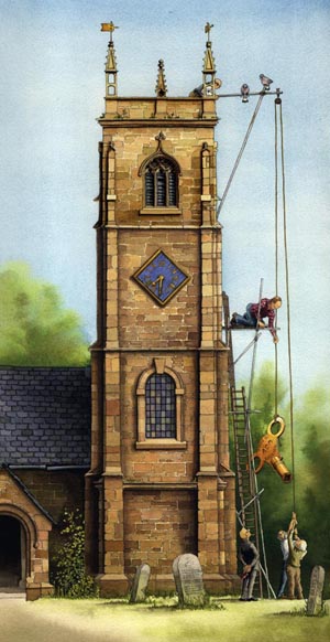 Winding the Church Clock Image